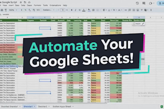 be your google apps script expert for sheets automation