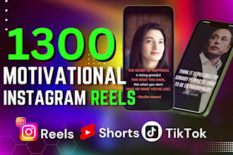 provide professional motivational instagram reels bundle