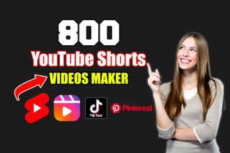 create 800 unique youtube short videos, viral motivational shorts