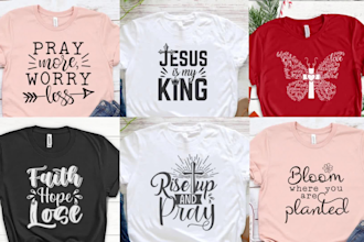 do bulk christian t shirt design or christian bible verse t shirt design