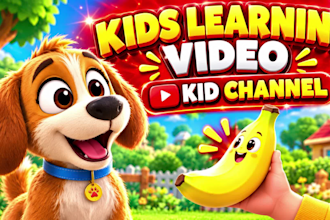 produce 3d kids video editing, ai animation, 3d cartoon kids animation video