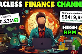 create high quality finance videos and faceless cash cow youtube videos