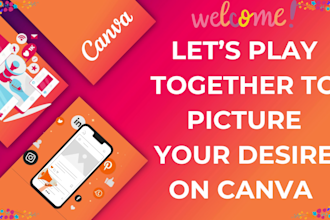 design anything editable on canva for instagram, social media,youtube thumbnails