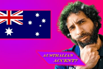 be a male spokesperson with an australian accent