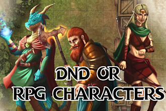 draw your dnd or party characters