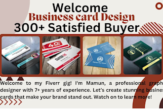 do professional unique modern sample business card design within 12 hours