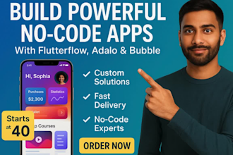 create professional no code apps with flutterflow  bubble