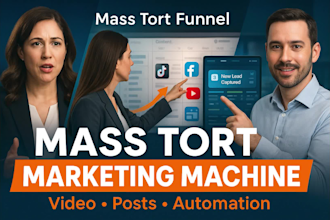 create mass tort video ads, automated social media content engine and strategy