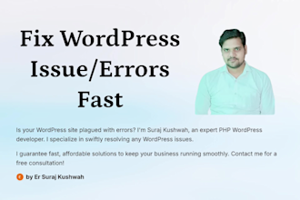 fix wordpress errors bugs and issues super fast delivery