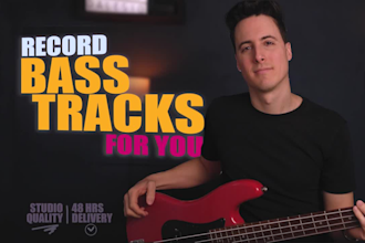 record professional bass tracks, studio quality