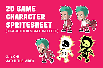 create 2d game character sprite sheet for your indie game