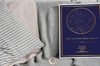 design a beautiful custom star map