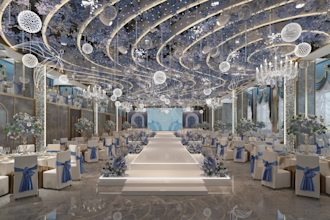 render 4k realistic wedding, event design, birthday events