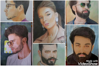 make colored, pencil sketches and portraits