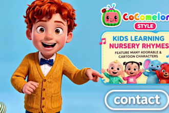 do 3d kids animation, kids songs, 3d cartoon animation, cocomelon style videos