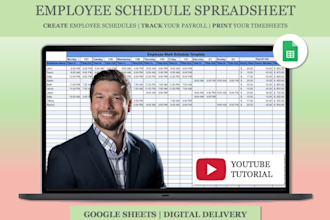 send an employee work schedule template google sheets