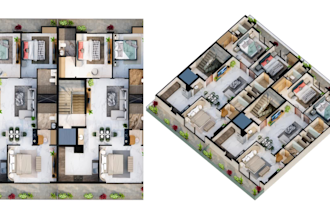 3d floor plan, 2d floor plan