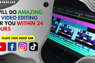 do amazing 4k video editing for youtube in 24 hours