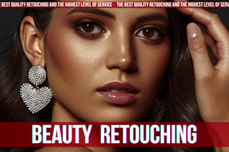do skin retouching high end beauty photo