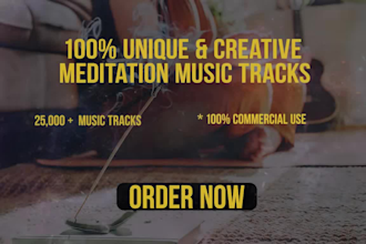 provide 100 relaxing meditation,healing,mindfulness music