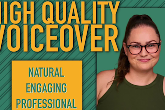 record a natural and engaging voiceover for brands and ugc