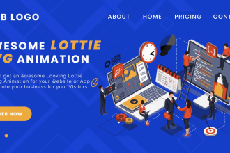 do landing hero  lottie and svg animation for your website