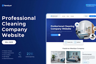 design a professional wordpress website for cleaning company