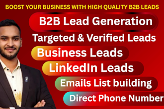 do b2b business lead generation web research and direct mobile phone number