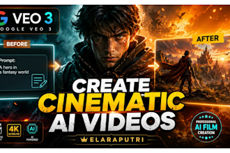 create cinematic ai videos or ai cartoon video generated by ai google veo3
