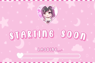 design cute twitch overlay, kick, tiktok and animated stream overlay panels