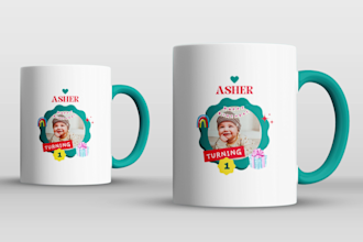 design a custom coffee mug or cup with images and typography