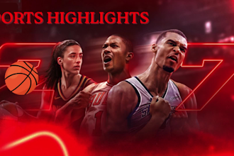 edit sports highlights video, sports hype reels and event recap for any sport