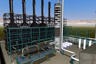 do 3d industrial process refinery, pipeline and oil gas plant workflow animation