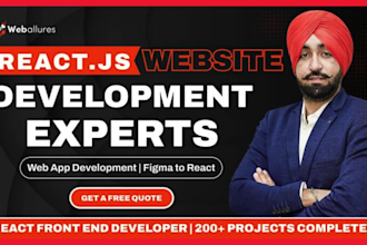 build react website development react as frontend web developer