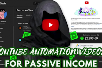 create youtube automation channel and setup automatic videos for passive income