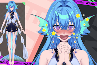 design live2d vtuber anime model and rigging for vtube studio
