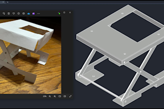 make 3d cad model, architechtural, mechanical 3d model in autocad