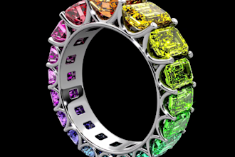 design custom 3d cad jewelry with realistic renders and manufacturing files