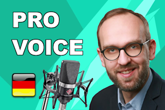 do german voice over in a deep, casual or energetic voice
