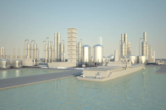 create industrial 3d chemical plant layout animations