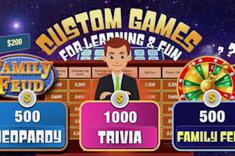 create a custom jeopardy style game for your event