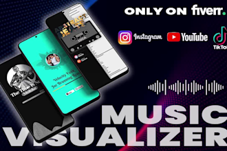 create unique music promo audio visualizer or audio spectrum