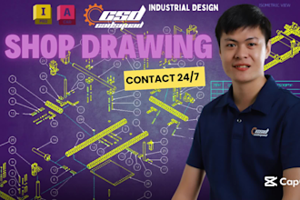 do 3d cad modeling, product design and 2d drawing