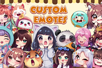 draw custom twitch emotes, badges, animated for twitch, discord, youtube