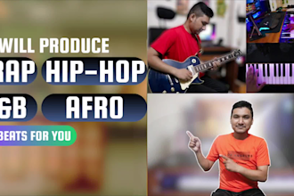 produce trap,hip hop, afro,danchall and rnb beats for you