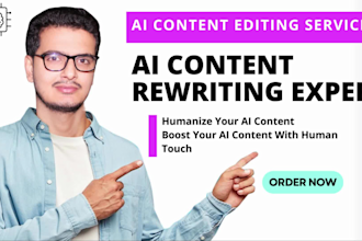 manually rewrite ai content and do ai content editing article rewriting