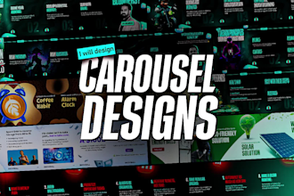 design attractive carousel for your linkedin, instagram and other social media