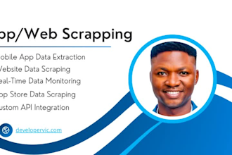 scrape android or ios app data or website data for you