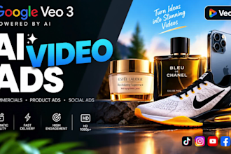 create viral ai video ads, commercal video for products, apps and websites