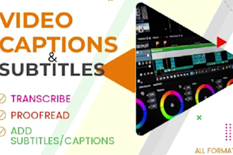 transcribe and add closed captions to videos